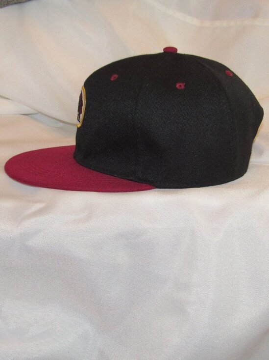 Washington Redskins Black/Scarlett Snap-Back Cap OS Vintage Cotton Blend EUC - Picture 3 of 6